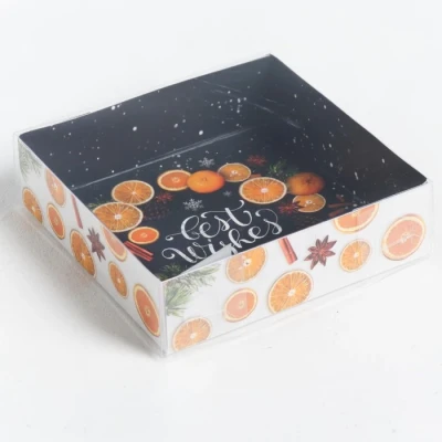 Коробочка с прозрачной крышкой 'апельсин и корица'