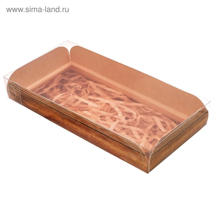 Коробка с прозрачной крышкой 'hand made'