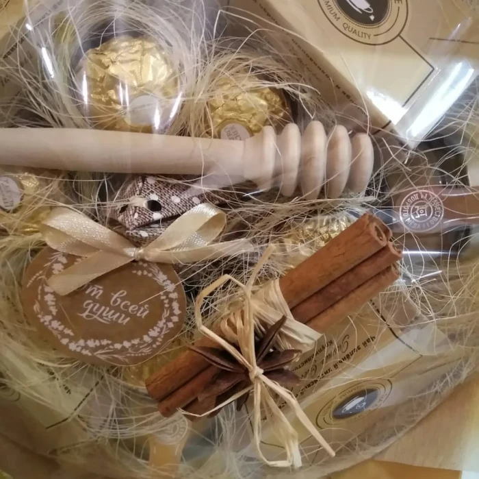 Букет из чая и кофе с мёдом