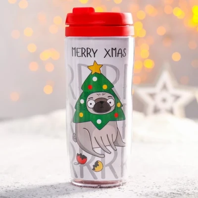 Термостакан «marry xmas» с наполнителем