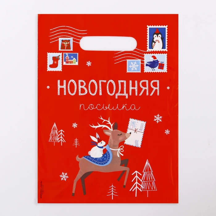 Пакет полиэтиленовый «новогодняя посылка»